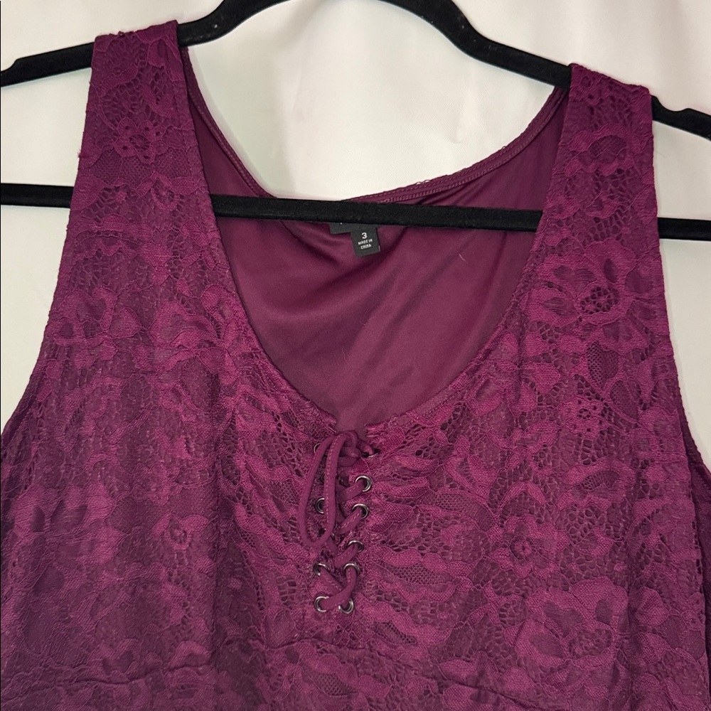 Torrid Bodysuit Womens 3x Lace Corset Lace Up Sleeveless - Picture 2 of 14